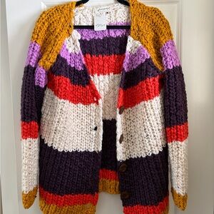 NWT Free People Myles Stripe Cardi size L